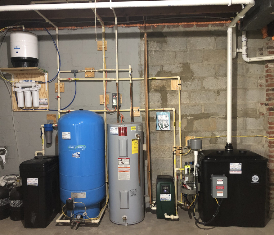 radon system in a house basement