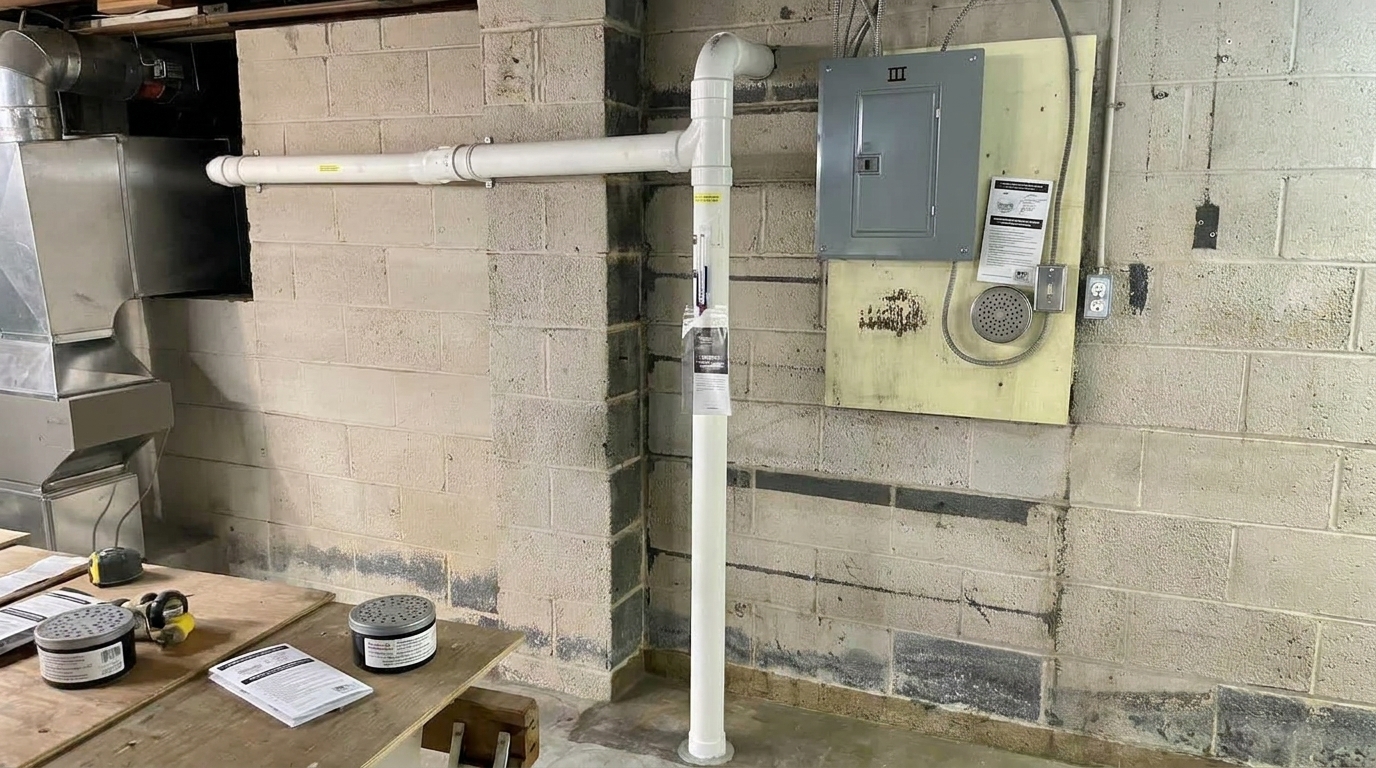 radon testing in residence