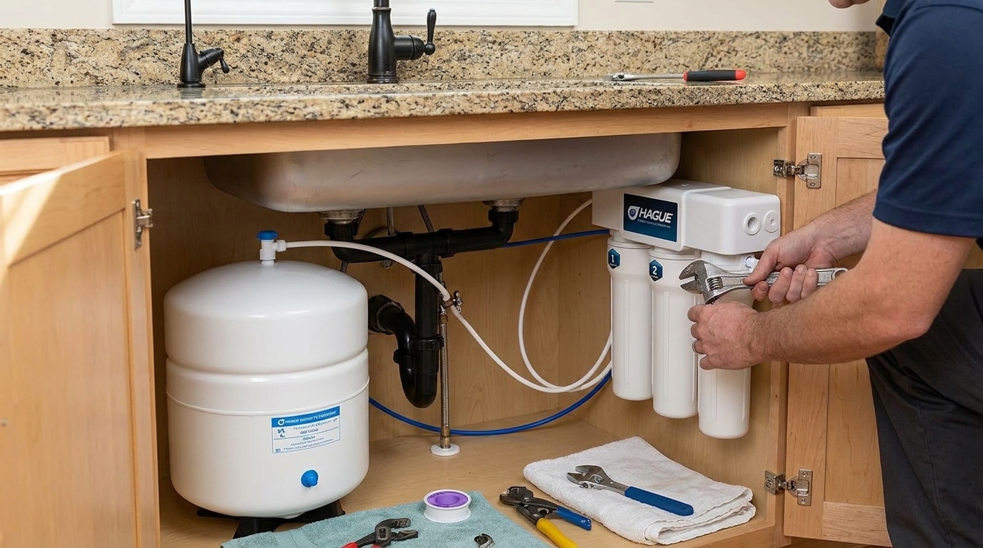 Installing water filtration system 2