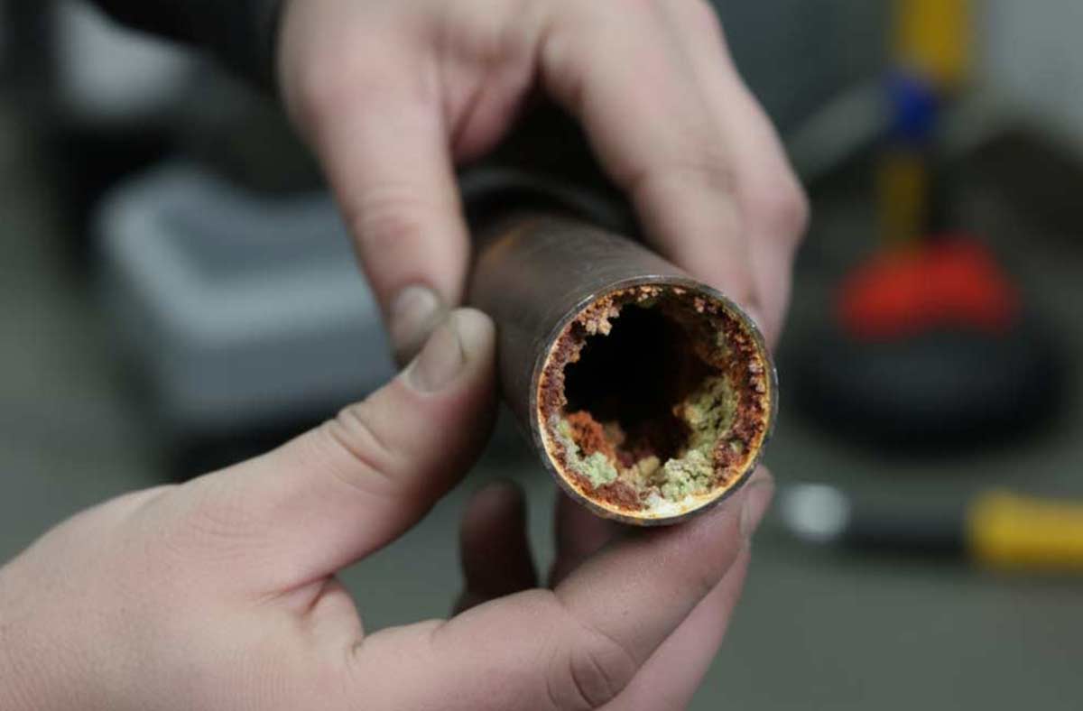 hard water damaging plumbing